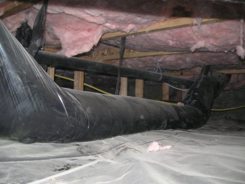 Ducting found to be full of water in Kuna Idaho